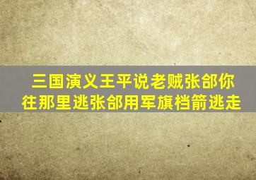 三国演义王平说老贼张郃你往那里逃张郃用军旗档箭逃走