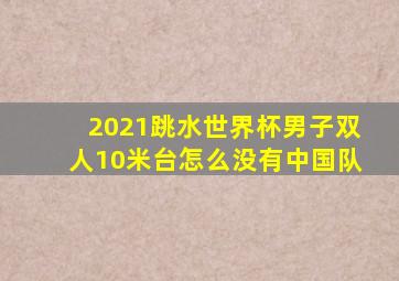 2021跳水世界杯男子双人10米台怎么没有中国队