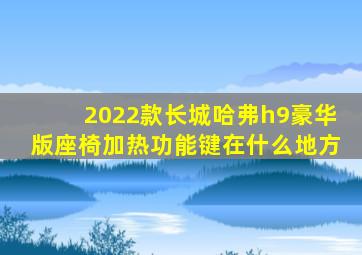 2022款长城哈弗h9豪华版座椅加热功能键在什么地方