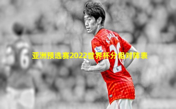 亚洲预选赛2022世界杯分组对阵表